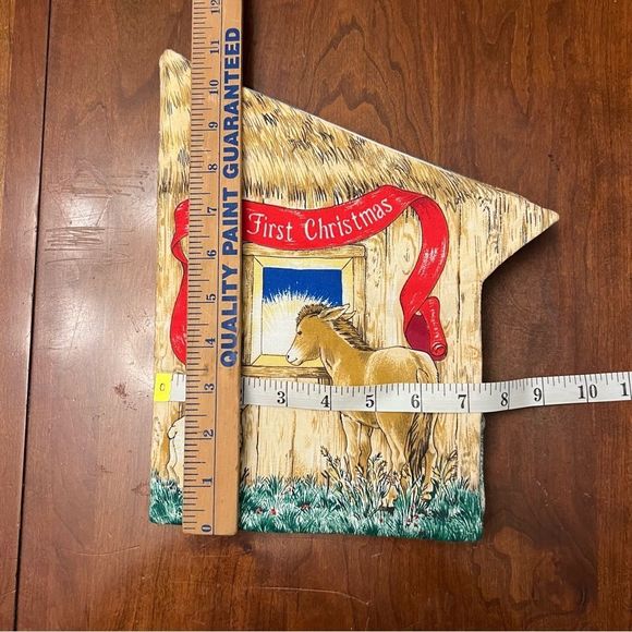 The First Christmas Soft Cloth Book Toddler Baby Holiday - Picture 7 of 8